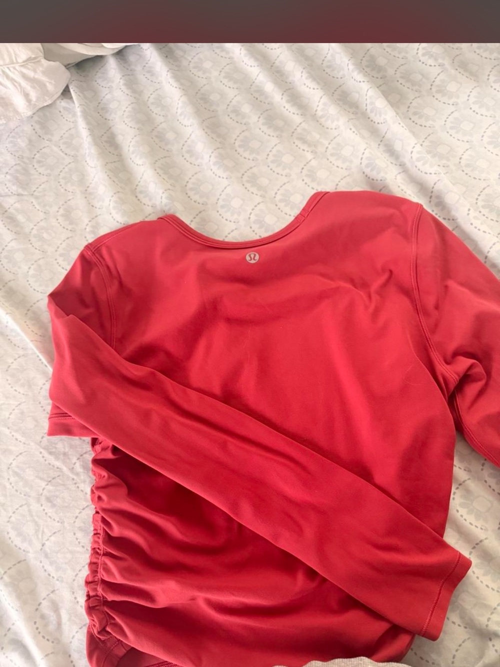 lululemon athletica Long Sleeve Crew Top in Coral